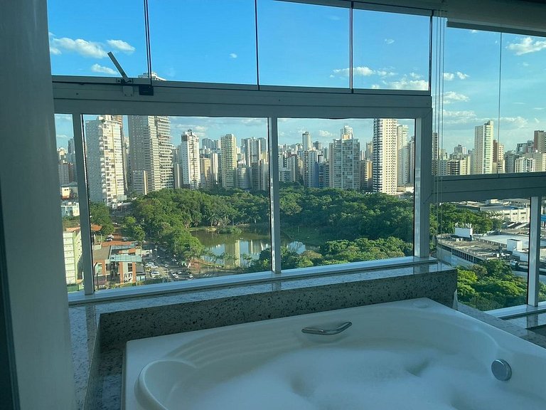 1 Qts.| 2 Hósp. | Jacuzzi na varanda | Linda vista
