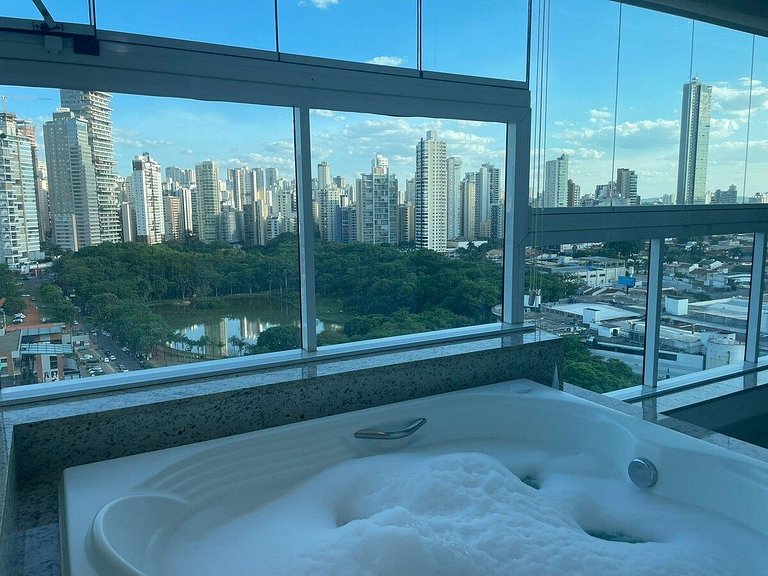1 Qts.| 2 Hósp. | Jacuzzi na varanda | Linda vista