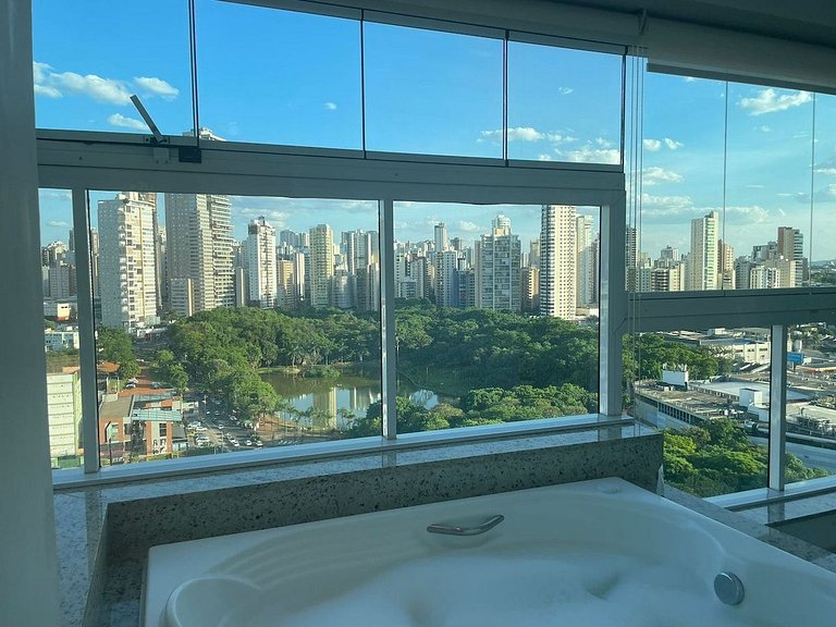 1 Qts.| 2 Hósp. | Jacuzzi na varanda | Linda vista