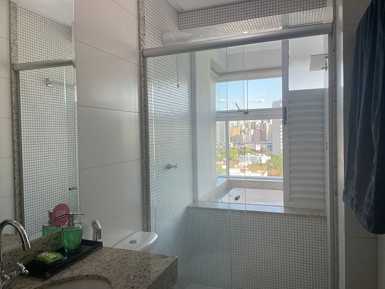 1 Qt.| 2 Hósp. | Jacuzzi na varanda | Linda vista