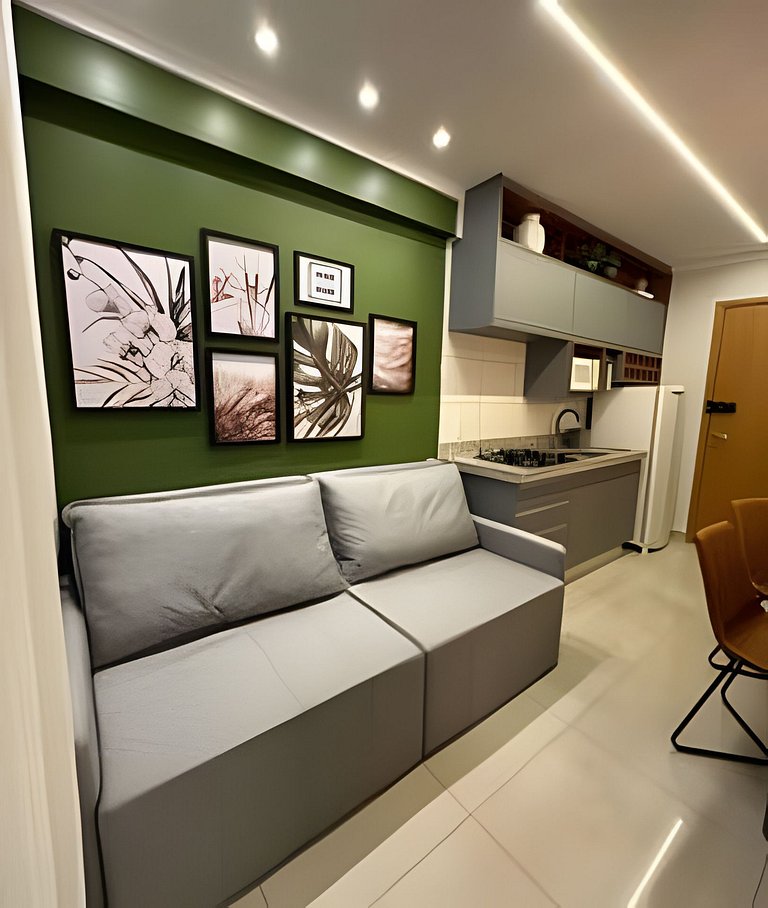 Moderno Flat com Jacuzzi no Pq. Vaca Brava