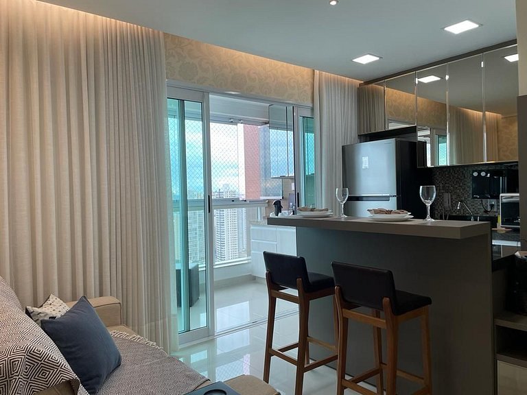 Flat Moderno com vista para o Pq. Vaca Brava-Bueno