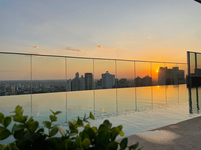 Flat Moderno | Andar Alto | Piscina | A 100m do Goiânia Shop