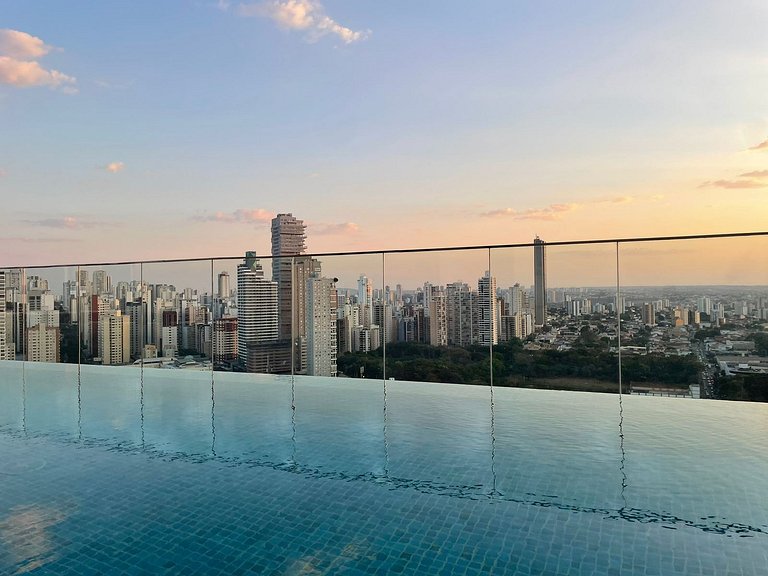 Flat Moderno | Andar Alto | Piscina | A 100m do Goiânia Shop