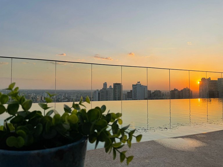 Flat Moderno | Andar Alto | Piscina | A 100m do Goiânia Shop