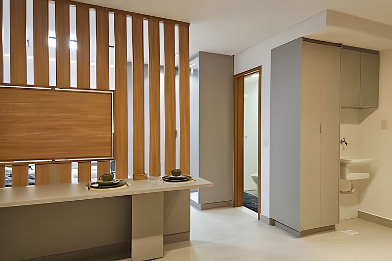 Flat Moderno | Ampla Varanda | Tai Residencias