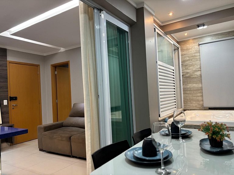 1 Qt.| 2 Hósp. | Banheira privativa | Linda vista