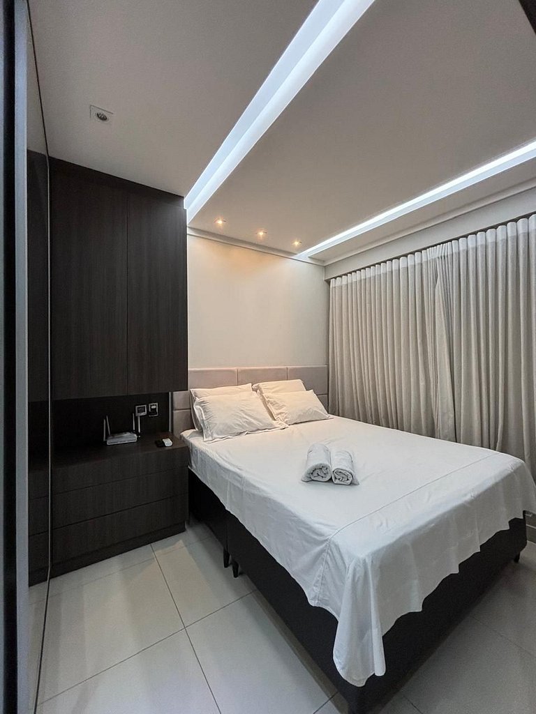 1 Qt.| 2 Hósp. | Banheira privativa | Linda vista